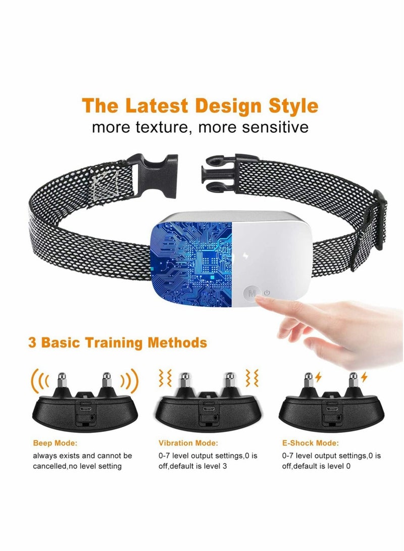 Excefore Rechargeable Anti Barking Training Dog Collar with 7 Adjustable Sensitivity and Intensity Levels Vibration - Image 2