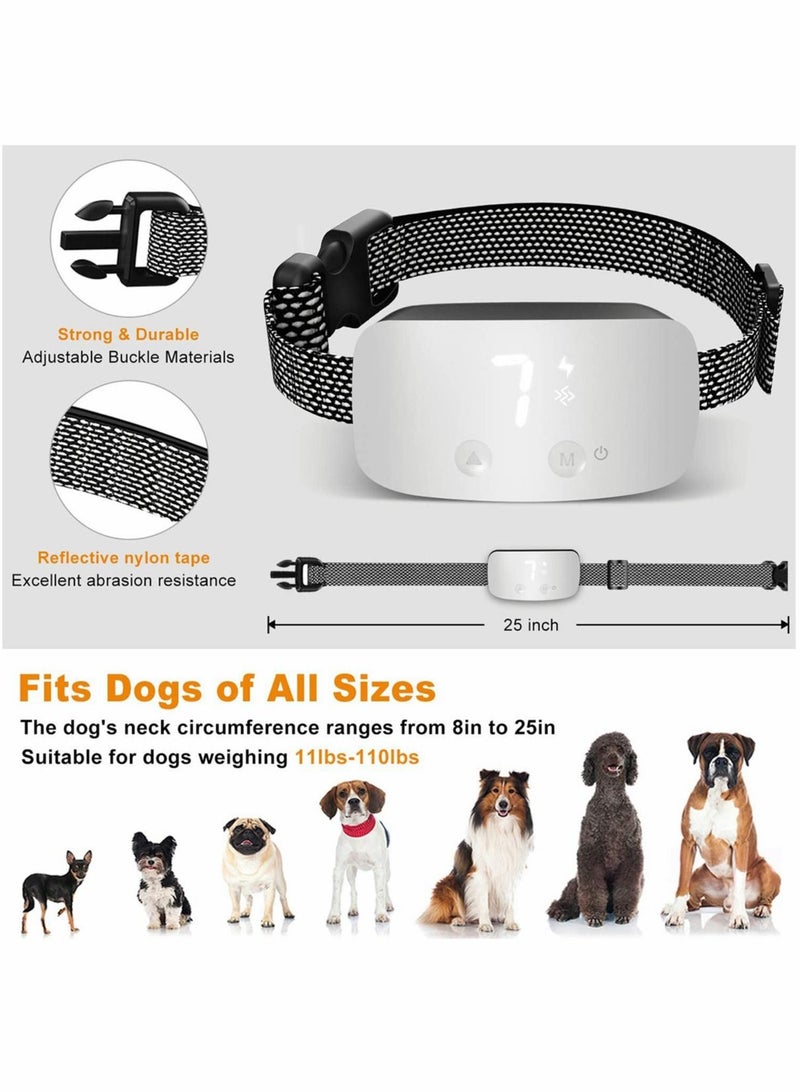 Excefore Rechargeable Anti Barking Training Dog Collar with 7 Adjustable Sensitivity and Intensity Levels Vibration - Image 4