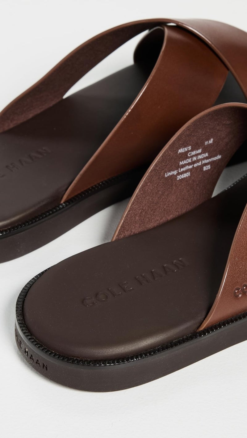 Cole Haan Men's Nantucket Cross Strap Sandal, Woodbury/Java, 7-M US - Image 3