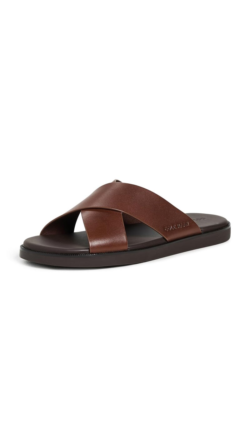 Cole Haan Men's Nantucket Cross Strap Sandal, Woodbury/Java, 7-M US - Image 1
