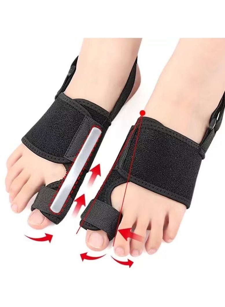 جبيرة تصحيح إبهام القدم، تقويم العظام، تقويم إصبع القدم الكبير، تصحيح إبهام القدم الأروح بدون جراحة، تقويم إصبع القدم المطرقة لتخفيف الألم، مناسب للرجال والنساء - Image 1