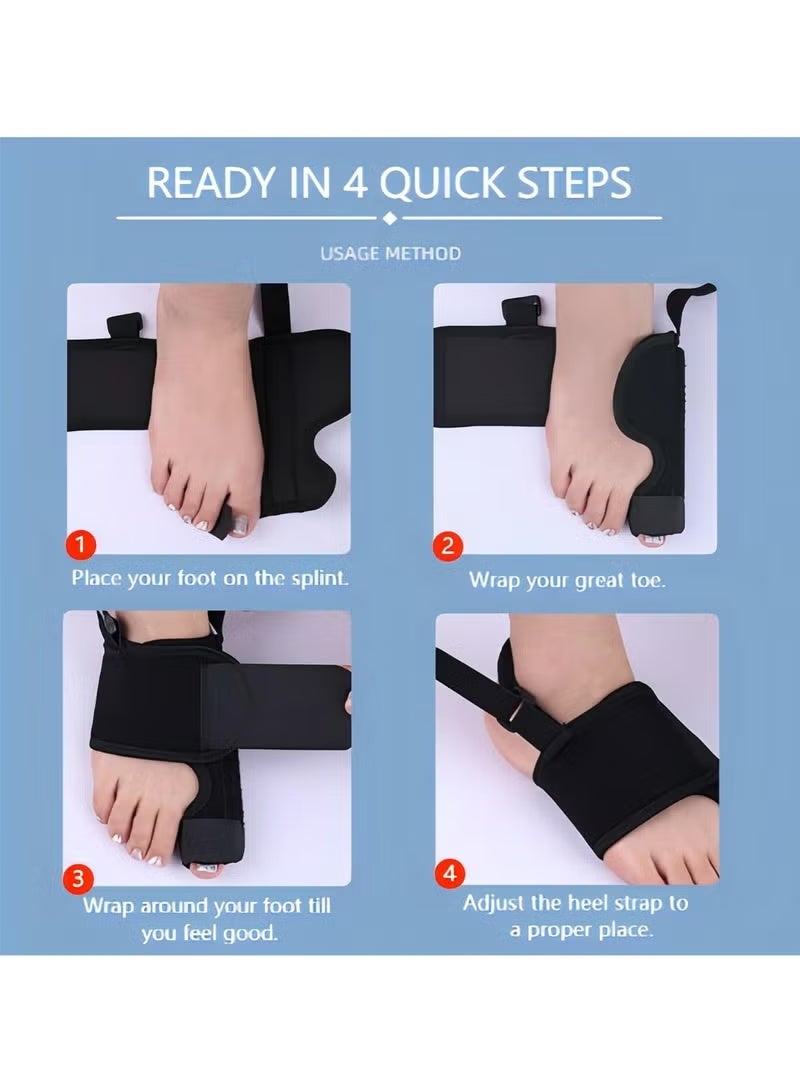 جبيرة تصحيح إبهام القدم، تقويم العظام، تقويم إصبع القدم الكبير، تصحيح إبهام القدم الأروح بدون جراحة، تقويم إصبع القدم المطرقة لتخفيف الألم، مناسب للرجال والنساء - Image 5