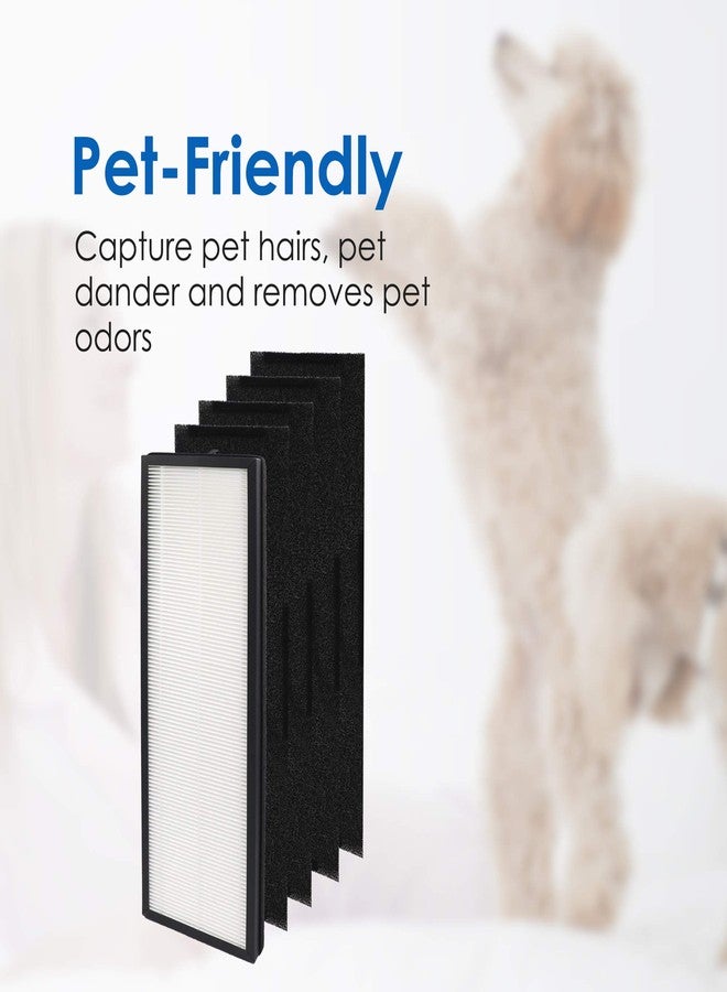 Flintar NEA120 Replacement Filter, Compatible with Eureka NEA120 and Toshiba Smart WiFi Air Purifier, H13 Grade Air Filter (NEA-F1) and 4 Activated Carbon Filters (NEA-C1) - Image 5