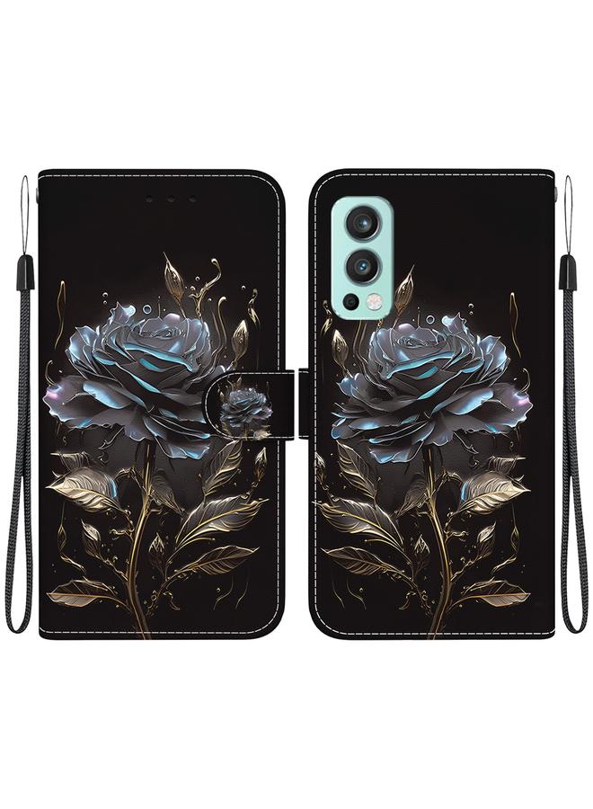 S-TOP Case For OnePlus Nord 2 5G Crystal Texture Colored Drawing Leather Phone Case - Image 1