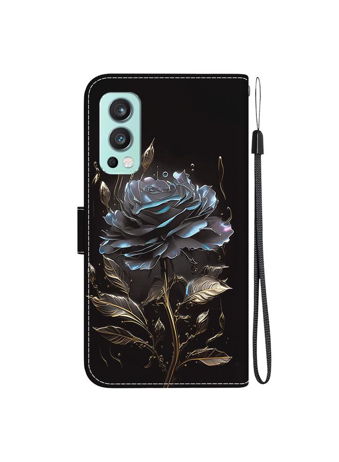 S-TOP Case For OnePlus Nord 2 5G Crystal Texture Colored Drawing Leather Phone Case - Image 3