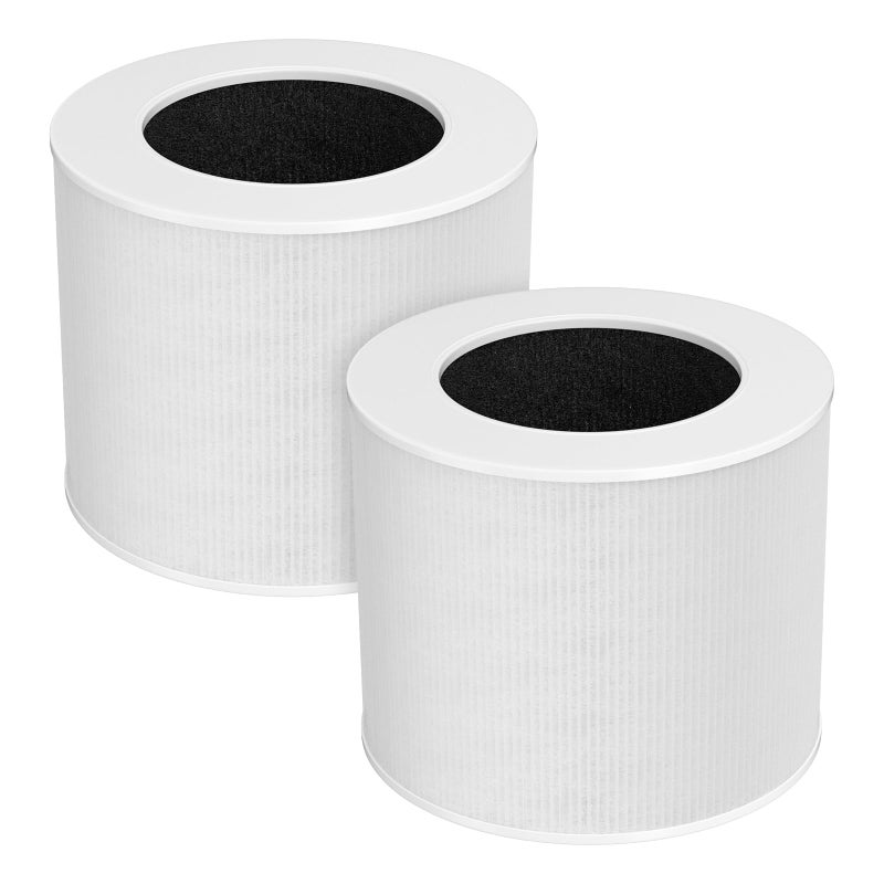 2Pack Core Mini Air Purifier Replacement Filter Compatible with LEVOIT Core Mini Air Purifier 3in1 True HEPA Filter HighEfficiency Activated Carbon Replace Core MiniRF White
