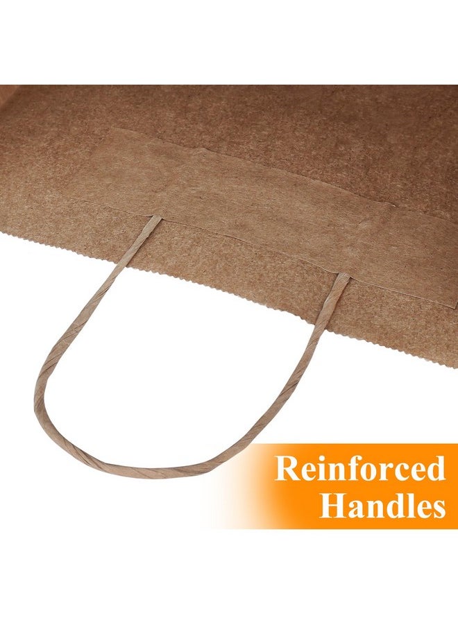 BagDream - BagDream 10x6.75x12 Paper Bags 100Pcs Brown Paper Bags with Handles, Kraft Shopping Bags, Merchandise Retail Bags, To Go Bags for Takeout Containers, Wider-gusset Recycled Paper Gift Bags Bulk - Image 1