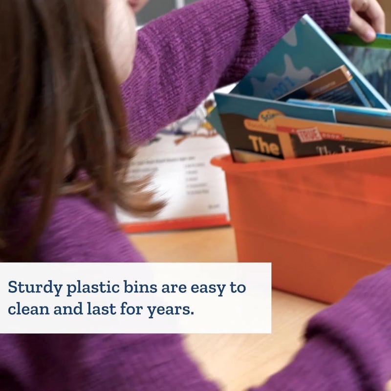 Really Good Stuff Durable Book and Binder Holders - 12 Pack, Purple, 5 ?" x 12 ?" x 7 ?", Classroom Organization, Storage Solution, Sturdy and Versatile - Image 4