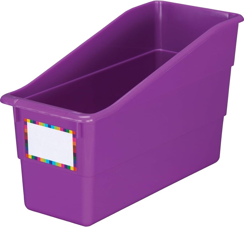 Really Good Stuff Durable Book and Binder Holders - 12 Pack, Purple, 5 ?" x 12 ?" x 7 ?", Classroom Organization, Storage Solution, Sturdy and Versatile - Image 3
