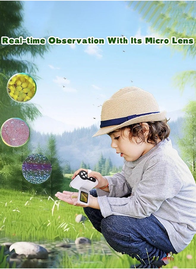Garlo - Microscope for Kids, 1000X Handheld Kids Microscope with 6 LED Lights, 2.0'' LCD Screen,Photo and Video Mini Microscope, Science Kits,Portable Microscope USB to PC Birthday Gifts for Kids 8-12, 32G - Image 1
