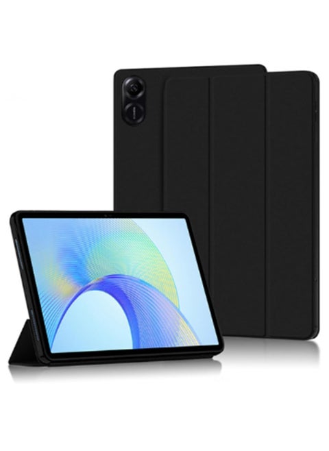Compatible With Honor Pad X9 Case Honor Pad X8 Pro Case Anti Fall Stand Function Ultra Thin Pu Leather Auto Wake Sleep Tablet Case With Three Folding Holder Black