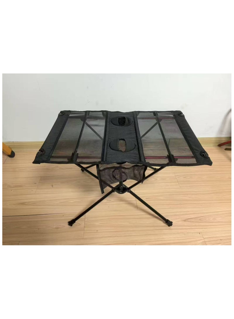 بلو فاير طاولة تخييم قابلة للطي مع حقيبة حمل وشبكة تخزين – طاولة نزهة محمولة وخفيفة الوزن من الألمنيوم، طاولة صغيرة قابلة للطي مزودة بحامل أكواب وجيب شبكي للتخزين – مثالية للتخييم، النزهات، الشاطئ، الرحلات، حفلات الشواء والسفر في الهواء الطلق - Image 4