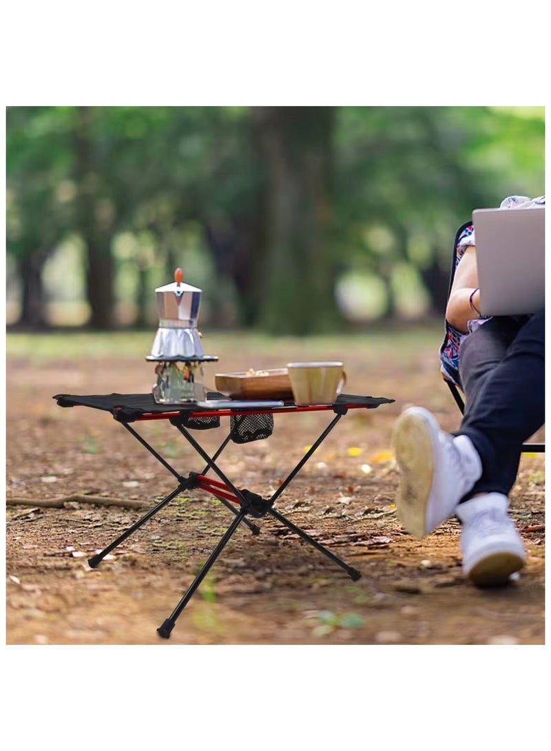 بلو فاير طاولة تخييم قابلة للطي مع حقيبة حمل وشبكة تخزين – طاولة نزهة محمولة وخفيفة الوزن من الألمنيوم، طاولة صغيرة قابلة للطي مزودة بحامل أكواب وجيب شبكي للتخزين – مثالية للتخييم، النزهات، الشاطئ، الرحلات، حفلات الشواء والسفر في الهواء الطلق - Image 5