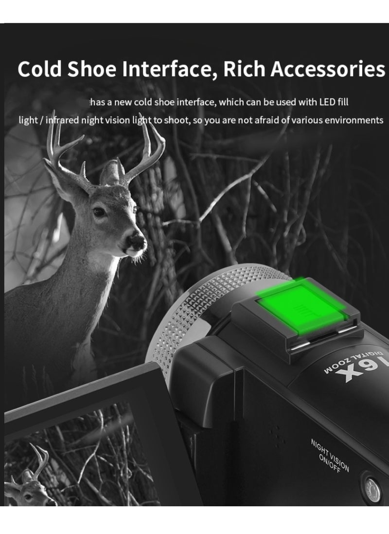 Coopic - COOPIC V1000 3’’ TFT, Anti-Shake, 270° Screen Rotation, Full HD 1080P Digital Video Camera | 30MP Photo, 16X Zoom, Night Vision, Compatible with Windows XP/7/8/10 for Photography and Videography - Image 1