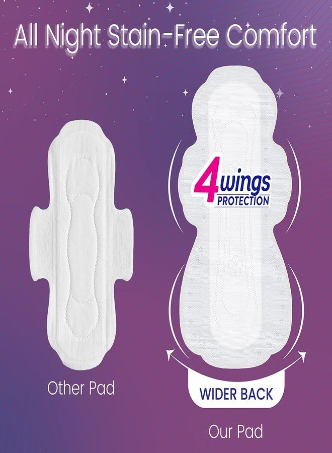 Paree Super Nights XXL 30 Soft Pads|Upto 100% All-Night Leakage Protection|Heavy Flow Champion|4 Wings Wider Back Coverage For No Stains|Sanitary Pads For Women with Disposable Wrapper - Image 4