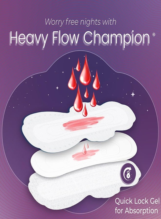 Paree Super Nights XXL 30 Soft Pads|Upto 100% All-Night Leakage Protection|Heavy Flow Champion|4 Wings Wider Back Coverage For No Stains|Sanitary Pads For Women with Disposable Wrapper - Image 3