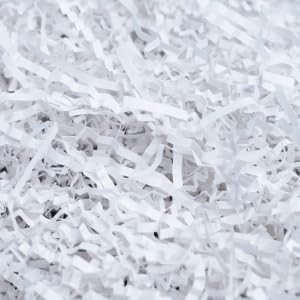 JPPL Shredded Paper for Gift Wrappping Basket FillingFiller Crinckle Cut PaperConfetti PaperReusable Environment FriendlySuitable for Ecommerce BusinessPack of 500 grams White