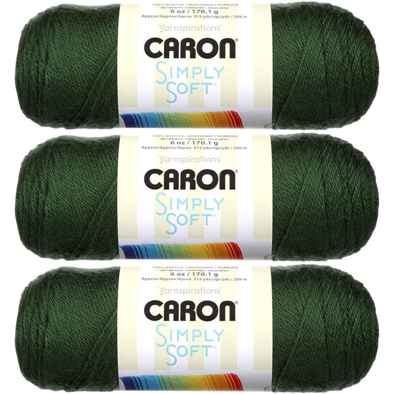 Caron - Simply Soft - Pack of 3 Solid Thread Balls 6 oz