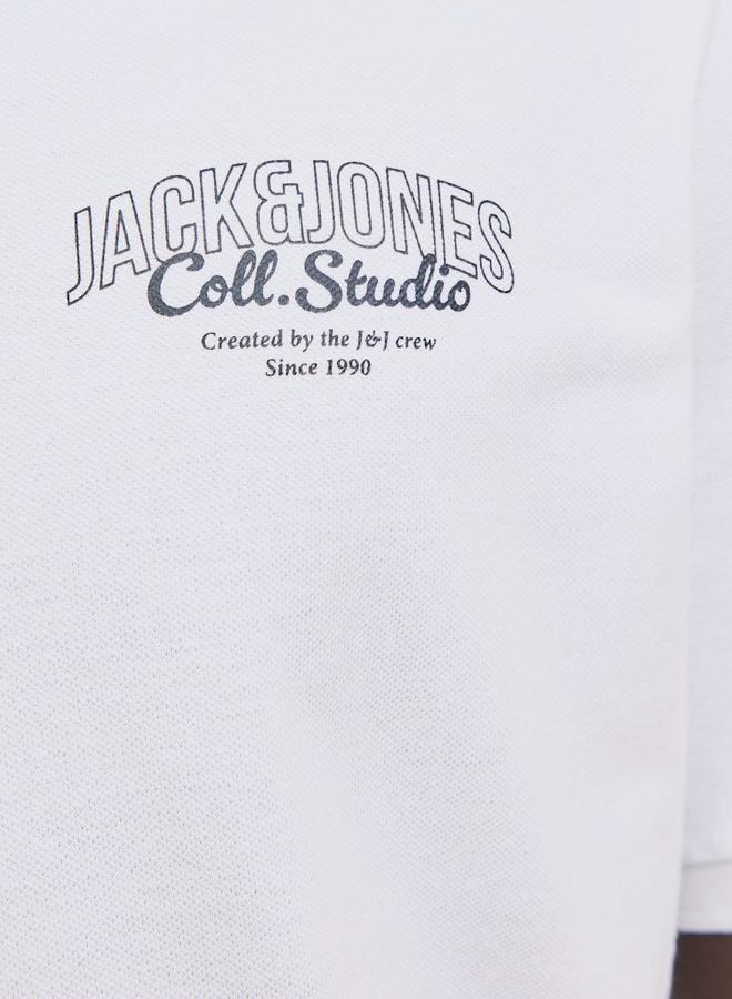 جاك اند جونز جاك آند جونز بولو بأكمام قصيرة وطبعة شعار - Image 4