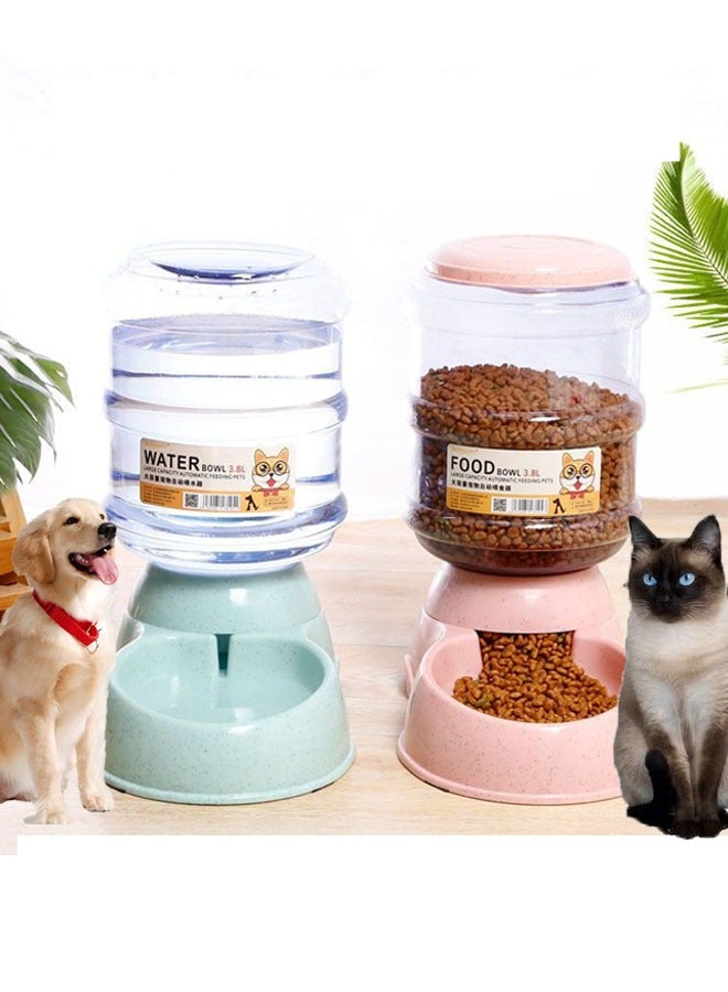 Bukela Automatic Cat Feeder Automatic Dog Feeder Pet Food Container Pet Dry Food Dispenser Dog Food Bowl Cat Drinking Water Fountains Kitten Food Feeder, Feeder and Water Feeder - Image 1