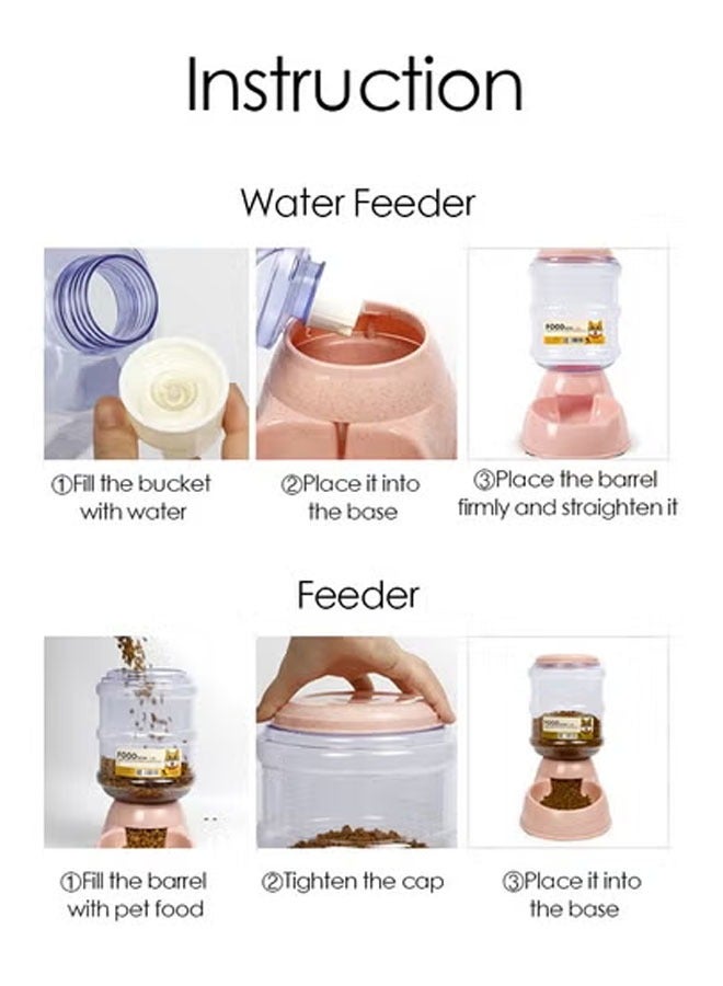 Bukela Automatic Cat Feeder Automatic Dog Feeder Pet Food Container Pet Dry Food Dispenser Dog Food Bowl Cat Drinking Water Fountains Kitten Food Feeder, Feeder and Water Feeder - Image 3