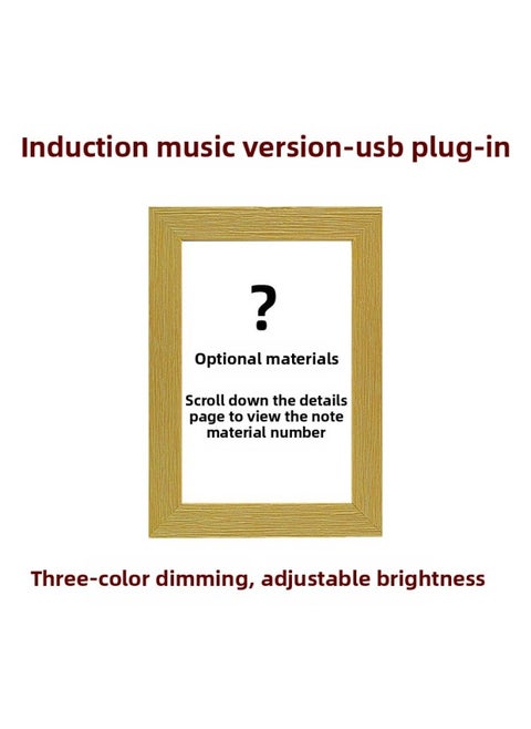 Light Painting Night Light Handmade Diy Material Bag Technology Small Production Small Invention Works First Prize-Specifications:Optional Materials - Induction Music Version - Usb Plug-in [please Note The Material Number] Three Colors
