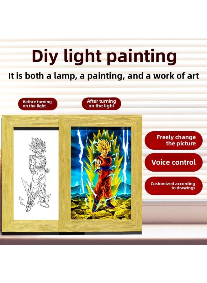 Light Painting Night Light Handmade Diy Material Bag Technology Small Production Small Invention Works First Prize-Specifications:Optional Materials - Induction Music Version - Usb Plug-in [please Note The Material Number] Three Colors