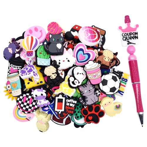 Ibuclein 20Pcs Silicone Focal Beads Bulk, Different Random Mix Collections Focal Beads for Pens Keychains DIY Jewelry Making - Image 1