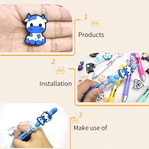 Ibuclein 20Pcs Silicone Focal Beads Bulk, Different Random Mix Collections Focal Beads for Pens Keychains DIY Jewelry Making - Image 5