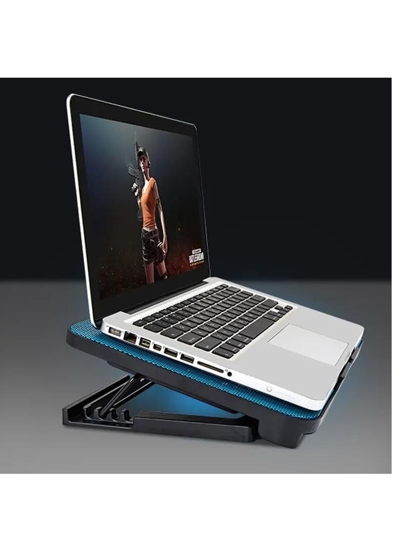 Zero - Zero ZR-650 Laptop Cooling Ergo Stand with Adjustable Fans for MacBook Samsung Ultrabook Acer Dell Hp -Blue - Image 1