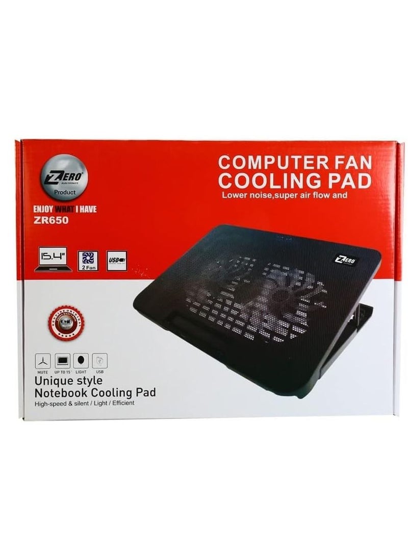 Zero - Zero ZR-650 Laptop Cooling Ergo Stand with Adjustable Fans for MacBook Samsung Ultrabook Acer Dell Hp -Blue - Image 1