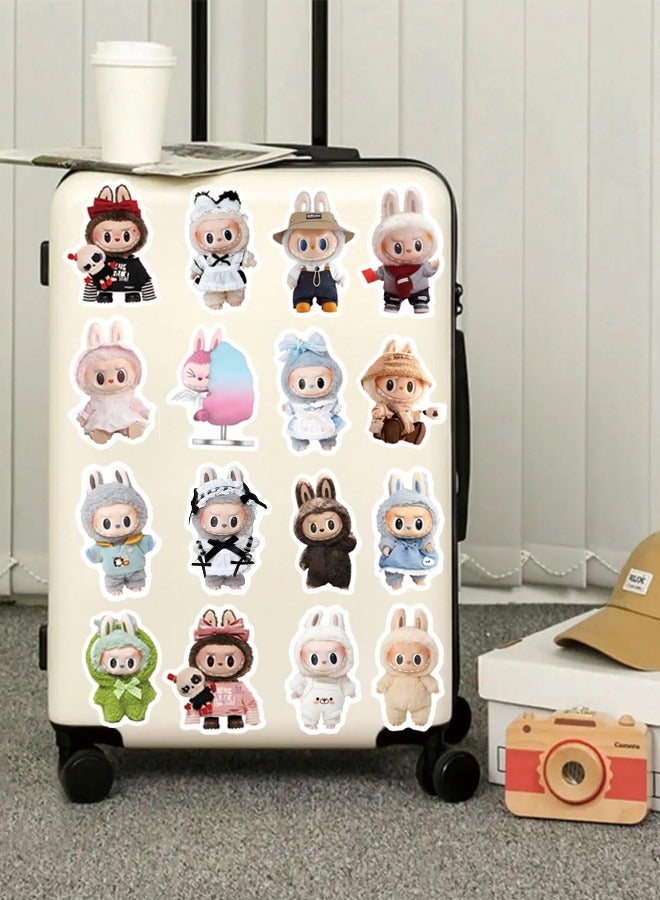 100 Pcs Labubu Cartoon Stickers for Teen Water Bottle, Cool Terror Labubu, Waterproof, Vinyl Decal for Kids Adult Girl Laptop, Skateboard, Phone, Guitar, Travel, Case, Bike Decoration - Image 3
