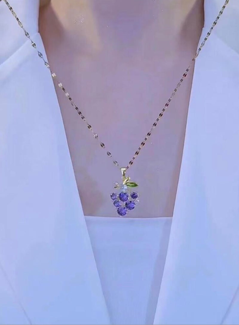 إيكوال سلسال نسائي مصنوع من الاستانلس ستيل مطلي باللون الذهبي ومرصع بالزركون - Image 4