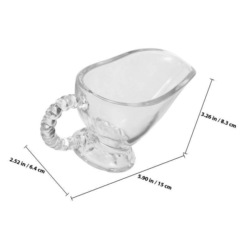 Glass Gravy Boat Glass Pitcher Transparent Pitcher Glass Creamer Pitcher - Image 2