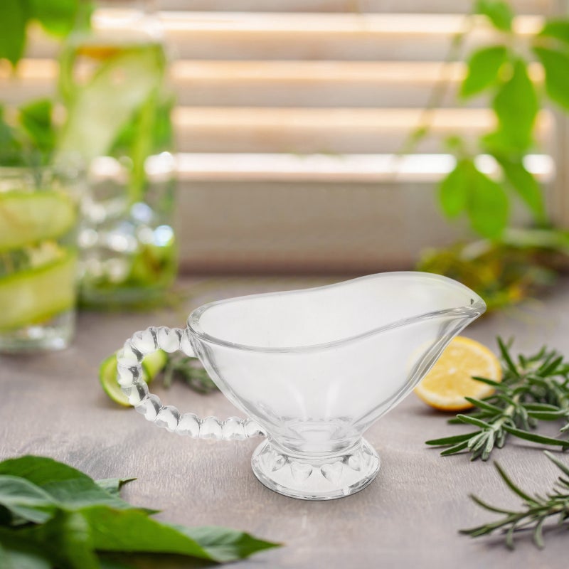 Glass Gravy Boat Glass Pitcher Transparent Pitcher Glass Creamer Pitcher - Image 3