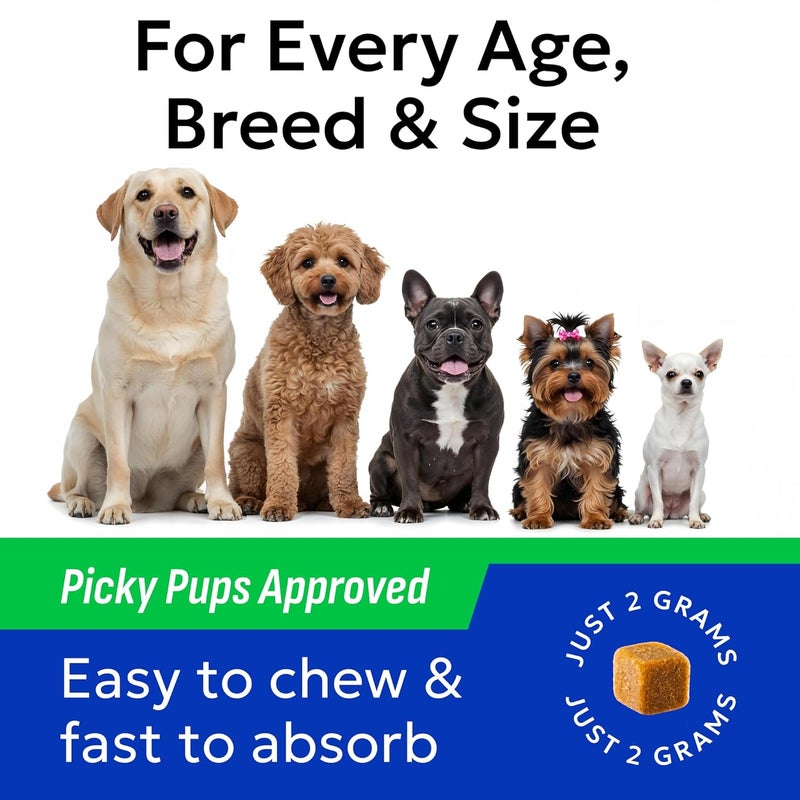 BARK&SPARK بارك آند سبارك بروبيوتيك وإنزيمات هضمية للكلاب (صحة الأمعاء) - علاج الحساسية والحكة الجلدية - علاج الإسهال والغازات للحيوانات الأليفة - تخفيف اضطراب المعدة - مكمل بريبيوتيك لصحة الهضم - وجبة خفيفة للمعدة (120 قرصًا بنكهة الدجاج) - Image 5