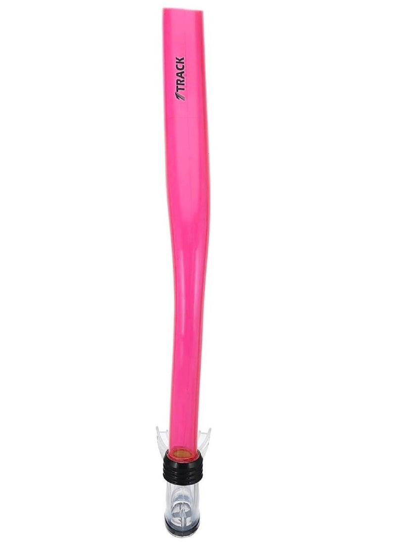 Track Front Swimming Snorkel Breathing Tube Silicone Mouth Piece, Black/Pink  - Image 3