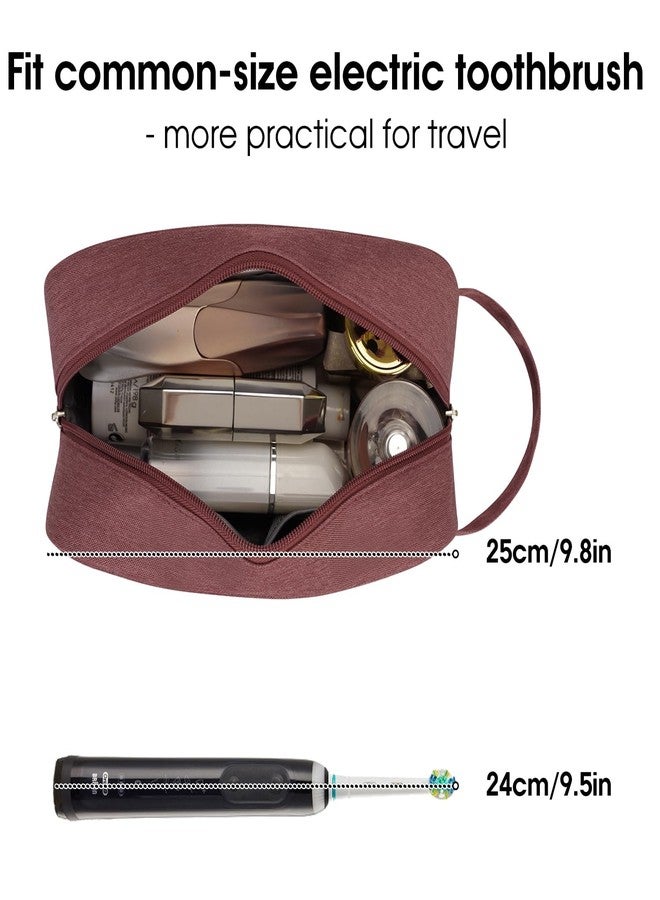 Narwey Travel Toiletry Bag for Women Traveling Dopp Kit Travel Bag for Toiletries Cosmetic Bag Makeup Bag Medicine Bag for Traveling (Jujube Red) - Image 2