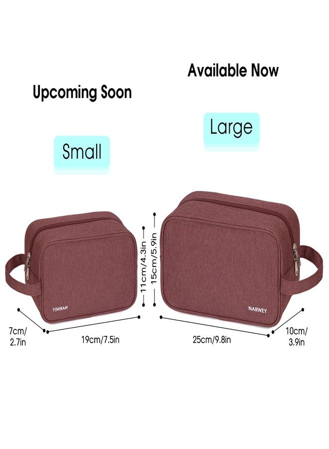 Narwey Travel Toiletry Bag for Women Traveling Dopp Kit Travel Bag for Toiletries Cosmetic Bag Makeup Bag Medicine Bag for Traveling (Jujube Red) - Image 4