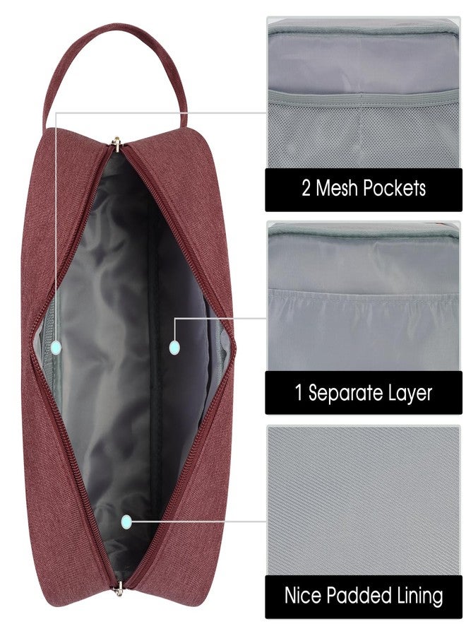 Narwey Travel Toiletry Bag for Women Traveling Dopp Kit Travel Bag for Toiletries Cosmetic Bag Makeup Bag Medicine Bag for Traveling (Jujube Red) - Image 5