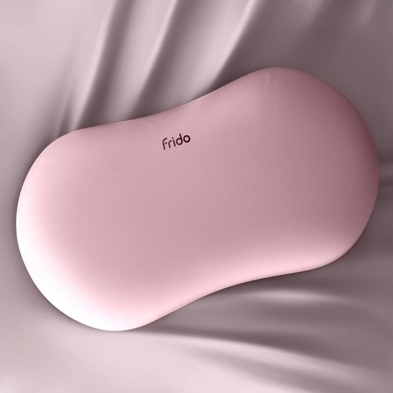 Frido وسادة العناق | قابلة للتنفس وناعمة للغاية من رغوة الذاكرة | دعم النوم للبالغين | أفضل وسادة للعناق للذين ينامون على الجانب والسفر | مضادة للتجاعيد وصديقة للبشرة – وردي توتو - Image 1