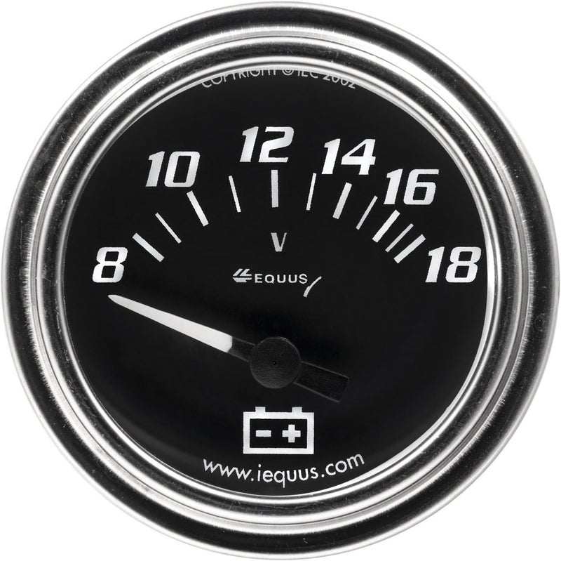 Equus 7268 2" Voltmeter with Chrome Finish
