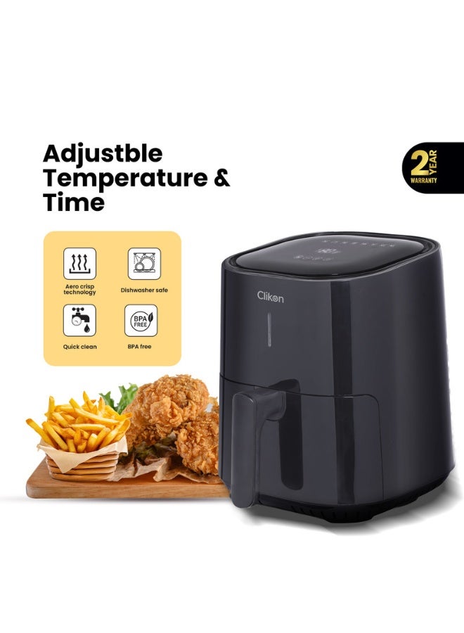 Clikon Air Fryer With 4L Non-Stick Container Basket and Dishwasher Safe Basket 4 L 1400 W CK352 Black - Image 5