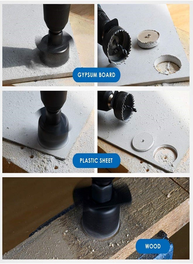 JETEX Electric Drill 10mm 500 W With Hole saw Set 5 Pieces Sets For Use on Plasterboard Wood Plastic And Other Soft Materials  - Image 4