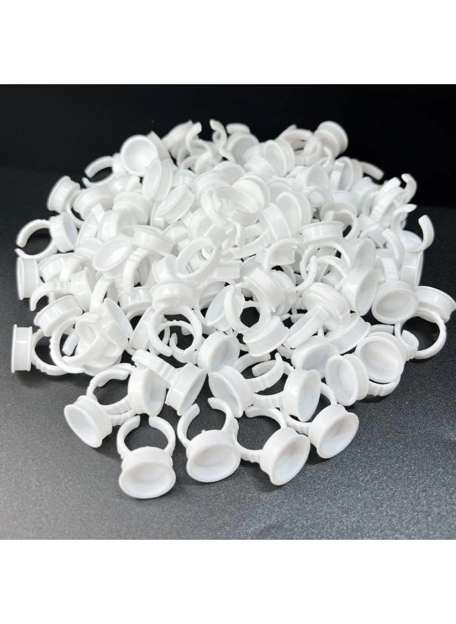 globalstar Globalstar 100PCS Tattoo Ink Ring Cups - Disposable Holders for Tattoo Ink, Glue, and Microblading Pigments  - Image 1