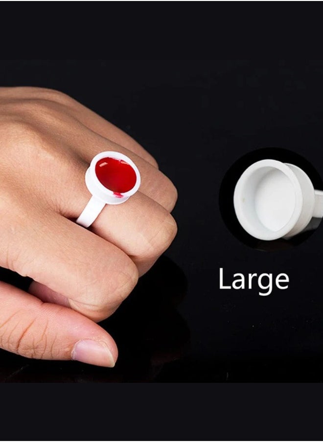 globalstar Globalstar 100PCS Tattoo Ink Ring Cups - Disposable Holders for Tattoo Ink, Glue, and Microblading Pigments  - Image 2