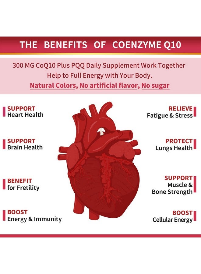 ZEBORA Coq10300Mgsoftgels With Pqq Bioperine  Omega3 120 Servings Coenzyme Q10 Ubiquinone Supplement For Highabsorption Powerfulantioxidant Support Hearthealth  Energyproduction - Image 4