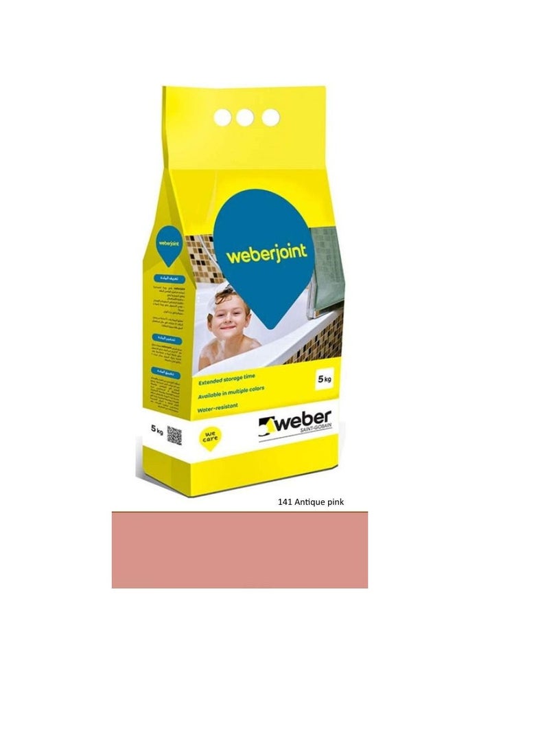 Weber Cement-Based Pre-Mixed Tile Joint Grout-Multi Colors (ANTIQUE PINK)