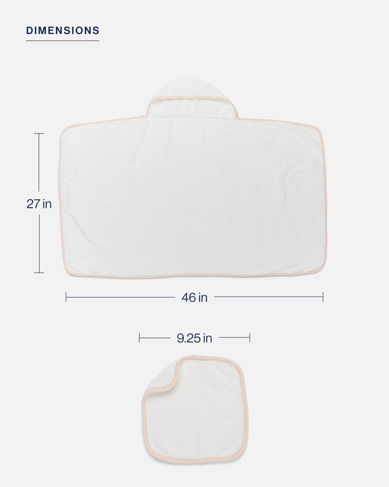 Lalo The Hooded Towel - Washcloth 2-Pack for Babys & Toddlers - Coconut - Sage - Image 4