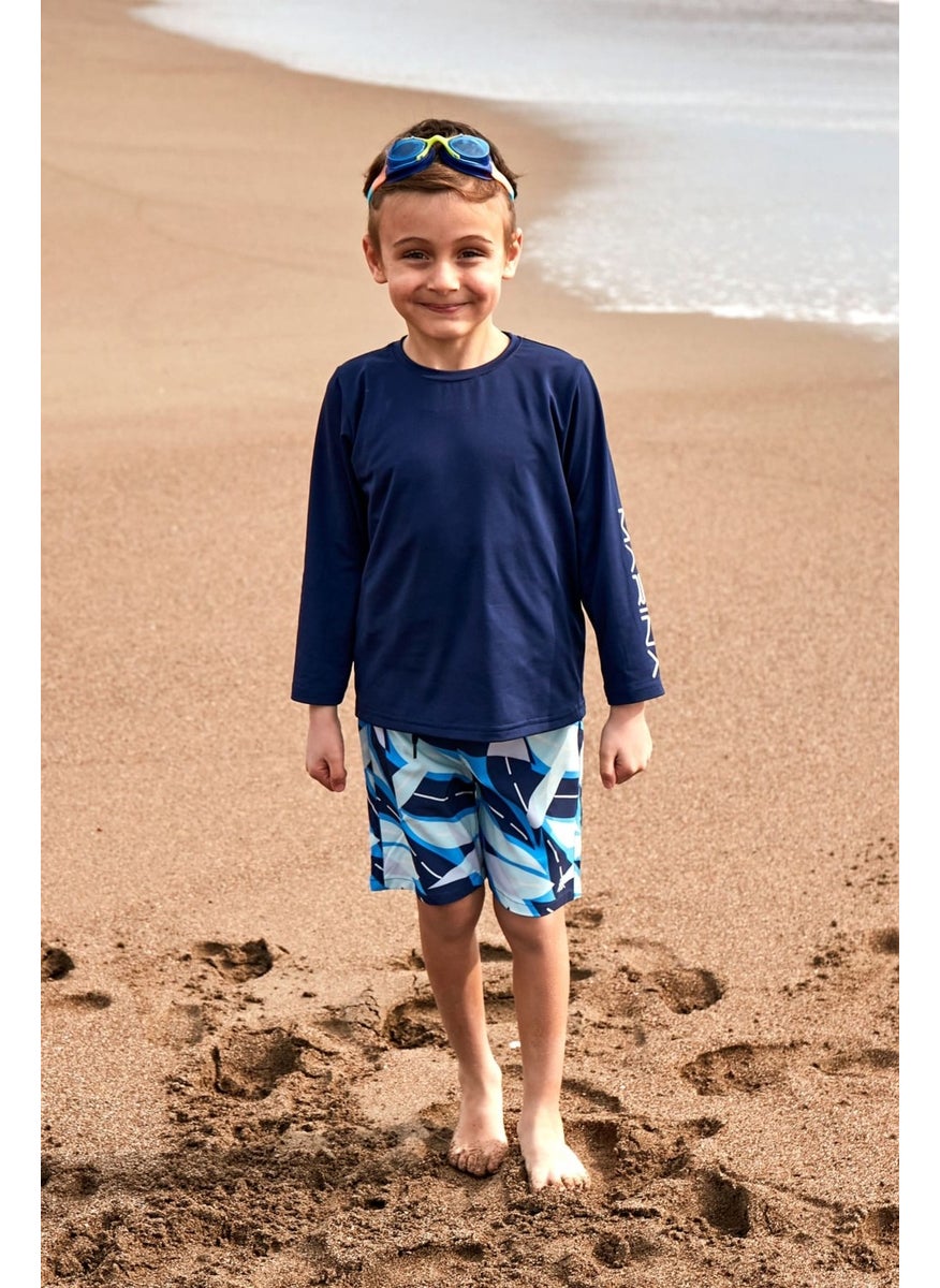 Marina Navy Blue Patterned Boy Shorts B2436  - Image 1